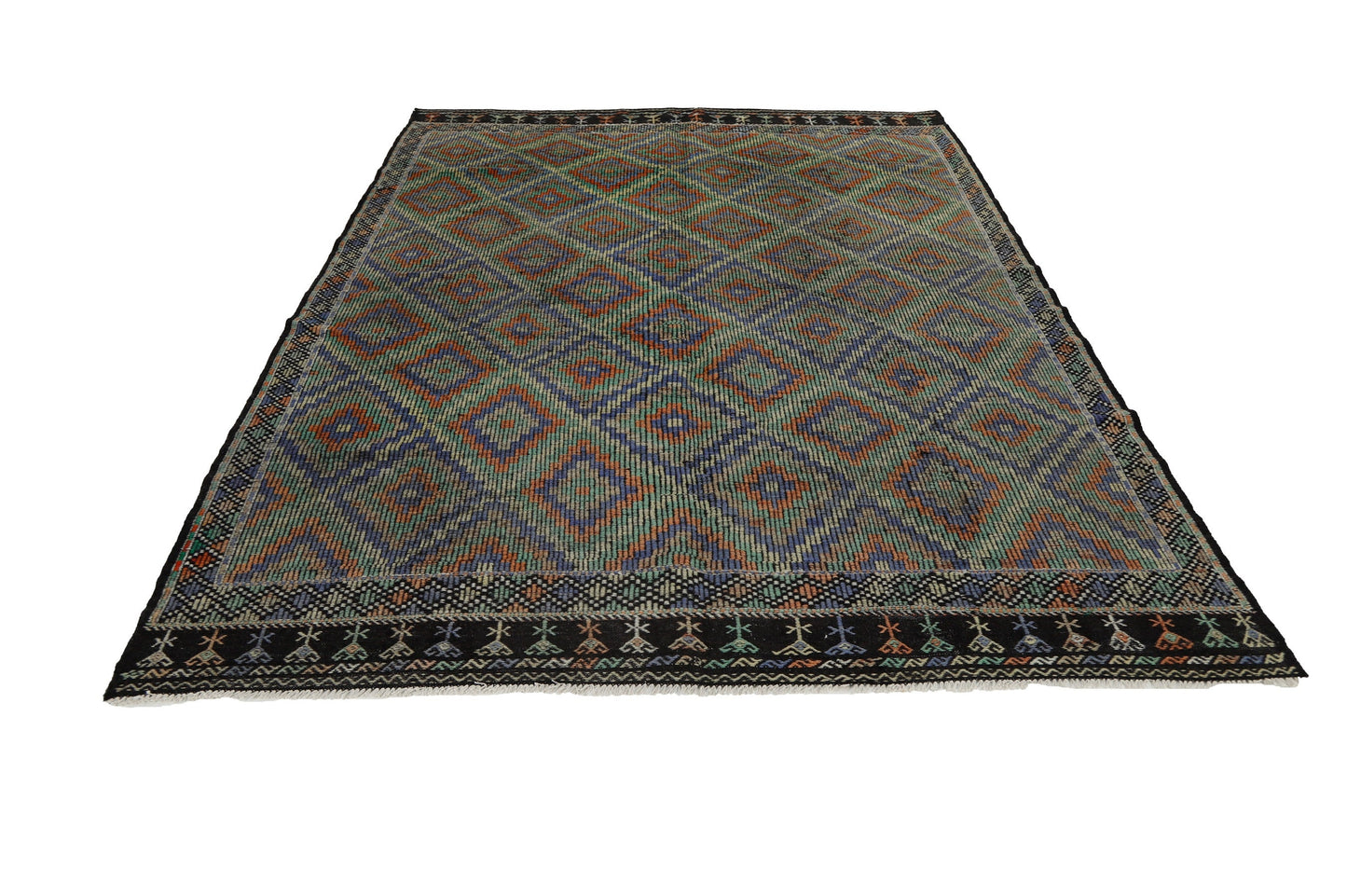 Turkish Kilim Rug, Vintage Kilim Rug, Area Kilim Rug 7x11, Kİlim Rug, Anatolia Rug, Wool Rug, Primitive Rug, Rug Kilim, Bedroom Rug, 8059