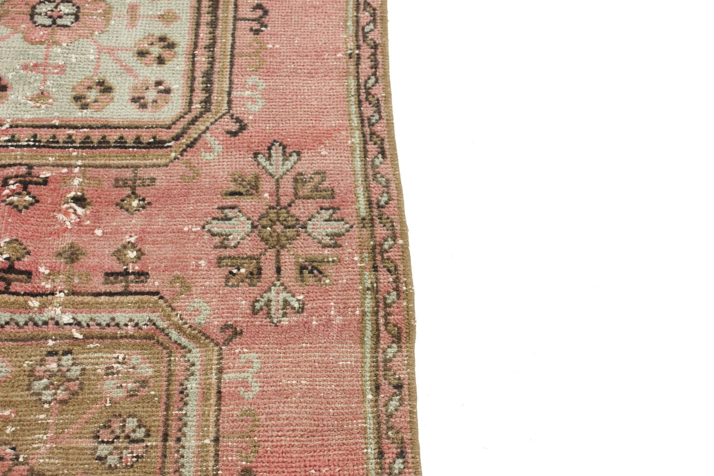 Pink Runner Rug 3x12, Carpet Runner ,Oushak Runner, Turkish Runner ,Unique Rug,Faded Rug, Kitchen Rug, Hallway Rug, Turkish Rug Runner, 6196