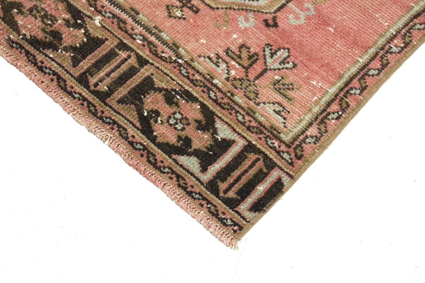 Pink Runner Rug 3x12, Carpet Runner ,Oushak Runner, Turkish Runner ,Unique Rug,Faded Rug, Kitchen Rug, Hallway Rug, Turkish Rug Runner, 6196