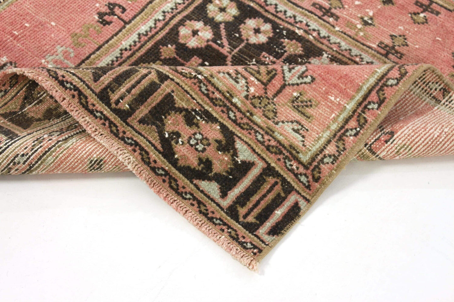Pink Runner Rug 3x12, Carpet Runner ,Oushak Runner, Turkish Runner ,Unique Rug,Faded Rug, Kitchen Rug, Hallway Rug, Turkish Rug Runner, 6196