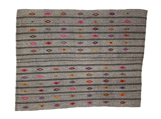 Turkish Kilim Rug 6x8, Vintage Kilim Rug, Handmade Kilim Rug, Gray Goat Hair Kilim Rug, Kilim Rug, Contemporary Decor, Living Room Rug, 960