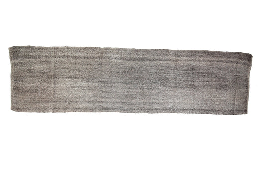 Turkish Kilim Runner, Gray Kilim Runner Rug 3x12,  Handmade Hallway Rug, Minimalist Rug, Floor Runner, Rug Runner Grey, 6700