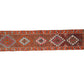 Cherry Red Runner rug, Turkish Oushak Vintage Rug Runner, 3x12 Runner rug,Bohemian Carpet Runner,Anatolia,Made in Turkey,7193