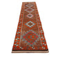 Cherry Red Runner rug, Turkish Oushak Vintage Rug Runner, 3x12 Runner rug,Bohemian Carpet Runner,Anatolia,Made in Turkey,7193