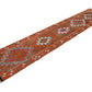 Cherry Red Runner rug, Turkish Oushak Vintage Rug Runner, 3x12 Runner rug,Bohemian Carpet Runner,Anatolia,Made in Turkey,7193