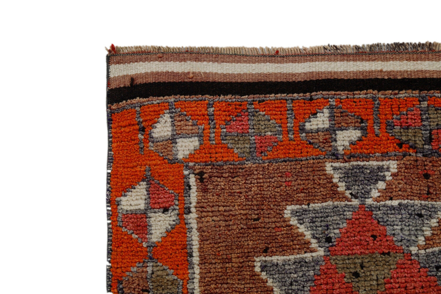 Cherry Red Runner rug, Turkish Oushak Vintage Rug Runner, 3x12 Runner rug,Bohemian Carpet Runner,Anatolia,Made in Turkey,7193