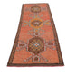 Orange Runner rug 3x10, Turkish runner, Oushak runner, Vintage runner, Turkey rug, Unique rug, Muted rug,Aged rug,One of a kind,7194