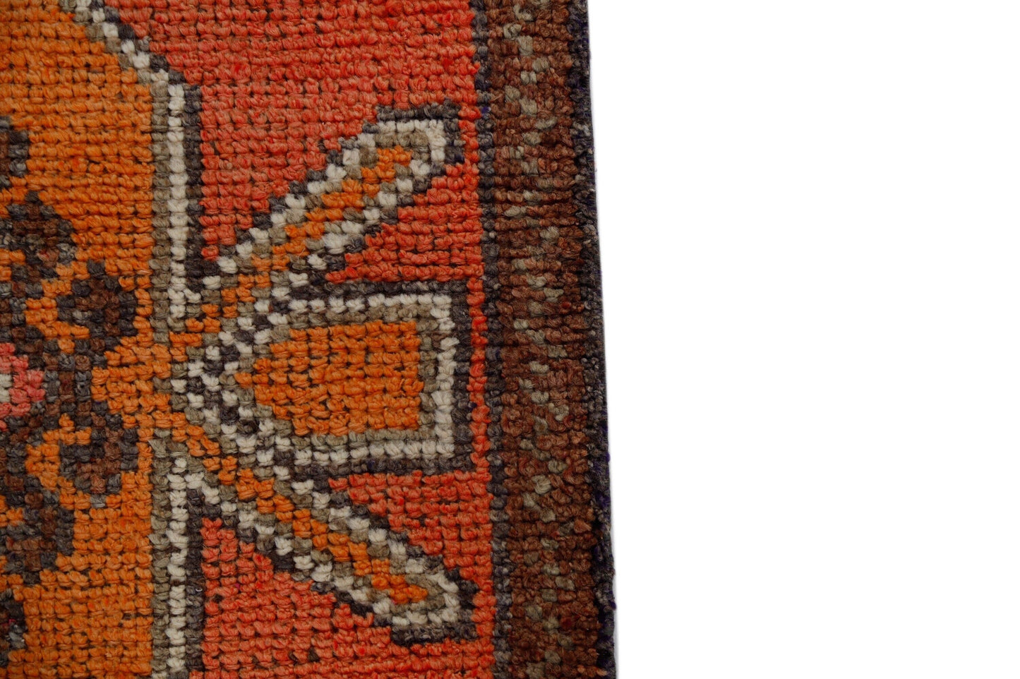 Orange Runner rug 3x10, Turkish runner, Oushak runner, Vintage runner, Turkey rug, Unique rug, Muted rug,Aged rug,One of a kind,7194