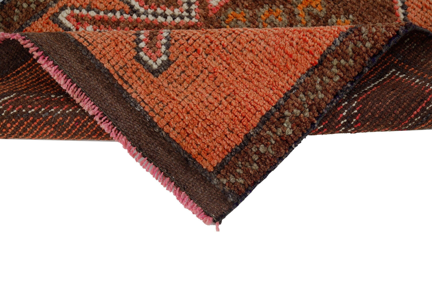 Orange Runner rug 3x10, Turkish runner, Oushak runner, Vintage runner, Turkey rug, Unique rug, Muted rug,Aged rug,One of a kind,7194