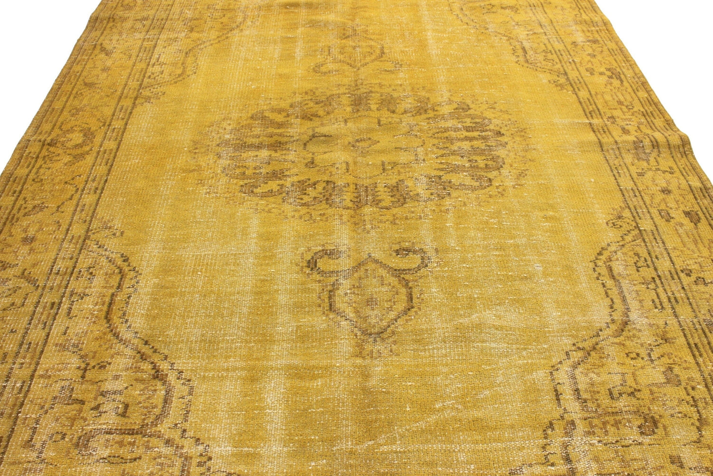 6x9 Yellow Carpet Rug, Turkish Rug 6x9, Vintage Rug 6x9, Floral Rug, One of a kind, Oushak Carpet Rug ,3689