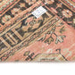 Vintage Runner Rug,Turkish Runner Oushak Runner Pink, 3x12 Rug Runner, Pink Navy Blue,Hallway Runner, Rug Carpet ,Boho,Eclectic,6368