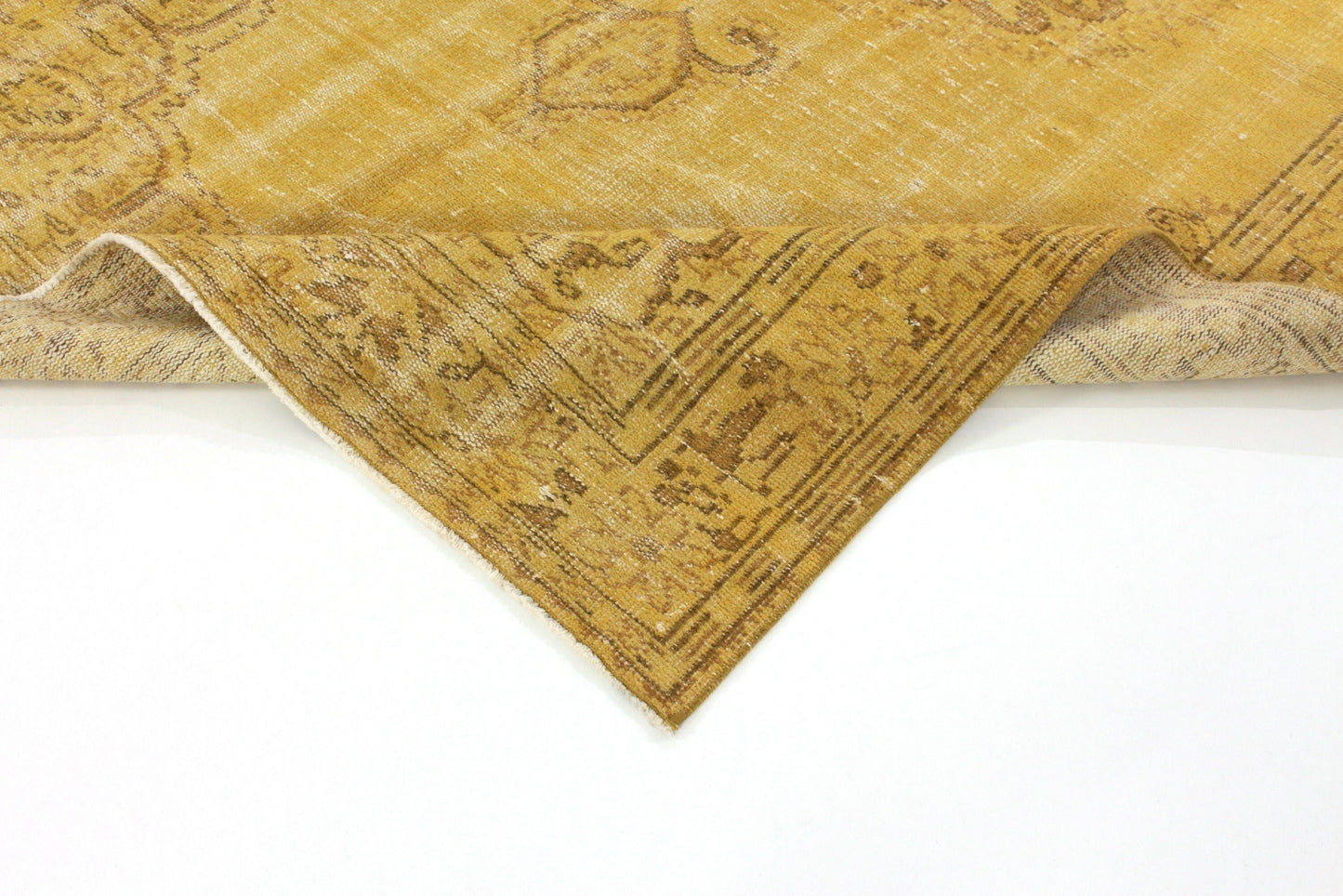 6x9 Yellow Carpet Rug, Turkish Rug 6x9, Vintage Rug 6x9, Floral Rug, One of a kind, Oushak Carpet Rug ,3689