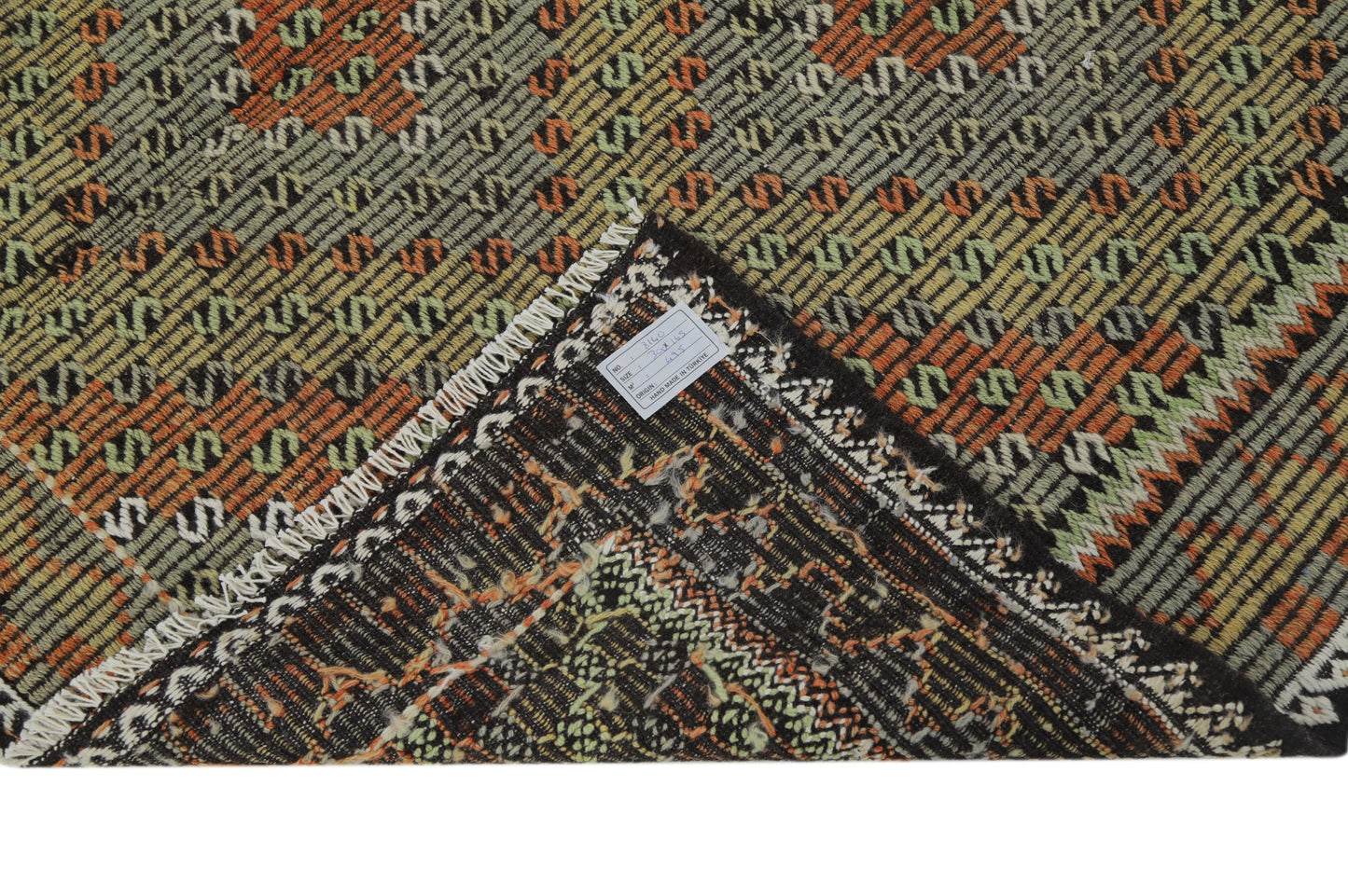 7x10 Kilim rug, Neutral Turkish Kilim rug, Vintage Wool KİLİM RUG, Southwestern Area rug ,Flat weave Kilim rug, Handmade, 8140
