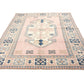 Area rug 6x8, Pink Oushak Rug, Turkish Rug, Oushak Rug ,Vintage Rug, Unique Rug, Mid-Century Oushak Rug, Living room Rug, 6301