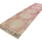 3x12 Pink Rug Runner, Turkish Runner ,Oushak Runner ,Handmade Floral Carpet Runner, Kitchen Decor ,Hallway Rug ,4443