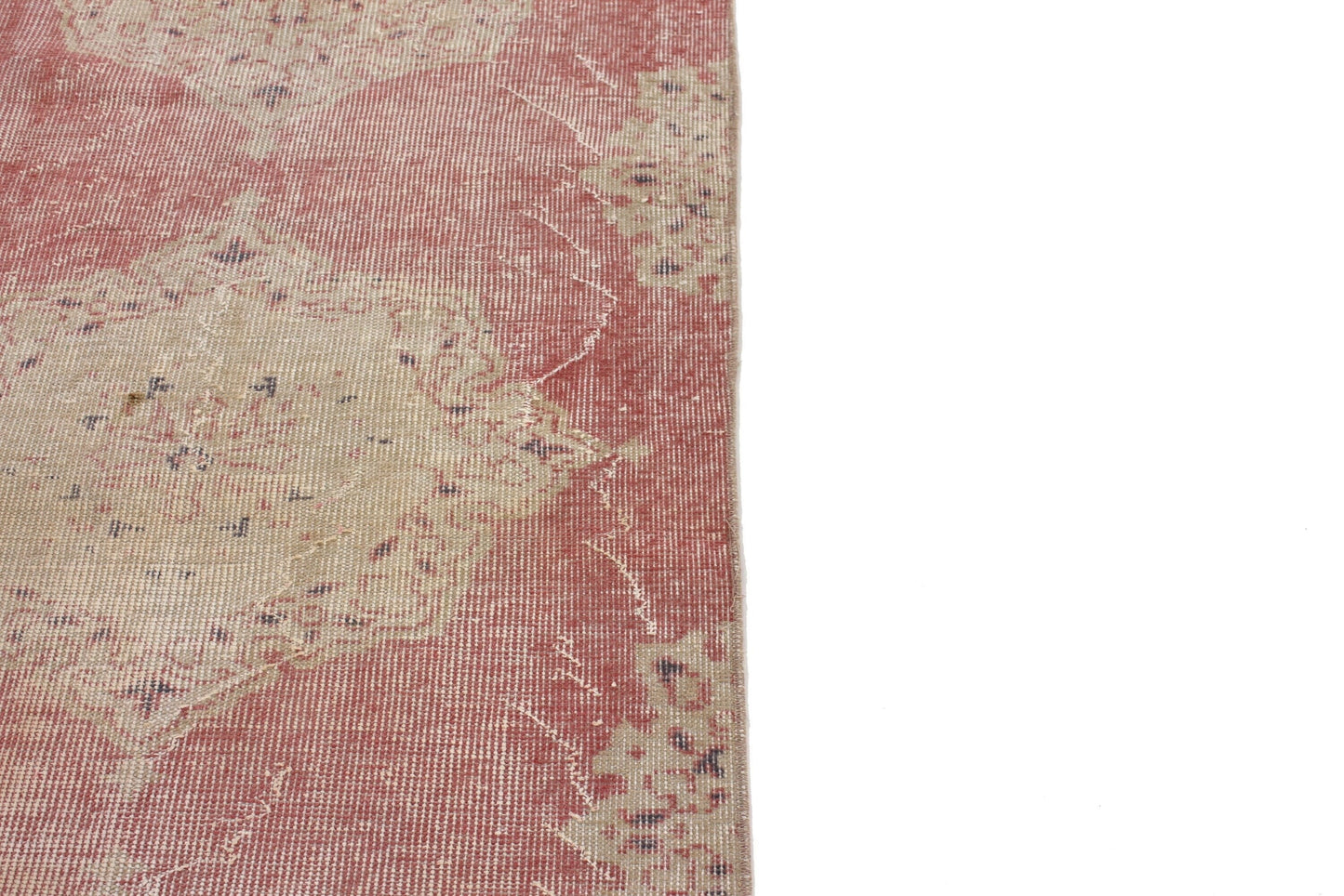 3x12 Pink Rug Runner, Turkish Runner ,Oushak Runner ,Handmade Floral Carpet Runner, Kitchen Decor ,Hallway Rug ,4443