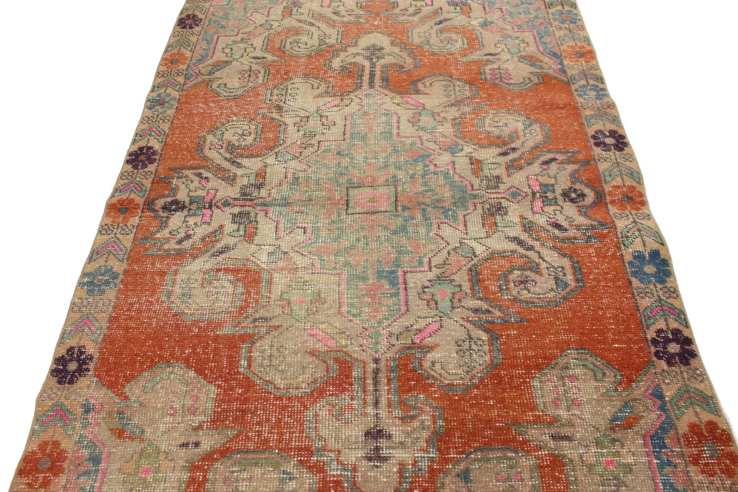 4x7 Oushak Vintage Turkish Rug ,Bohemian Decor, Bedroom Rug, Handmade Rug Carpet, Area Rug, Floor rug, 5614