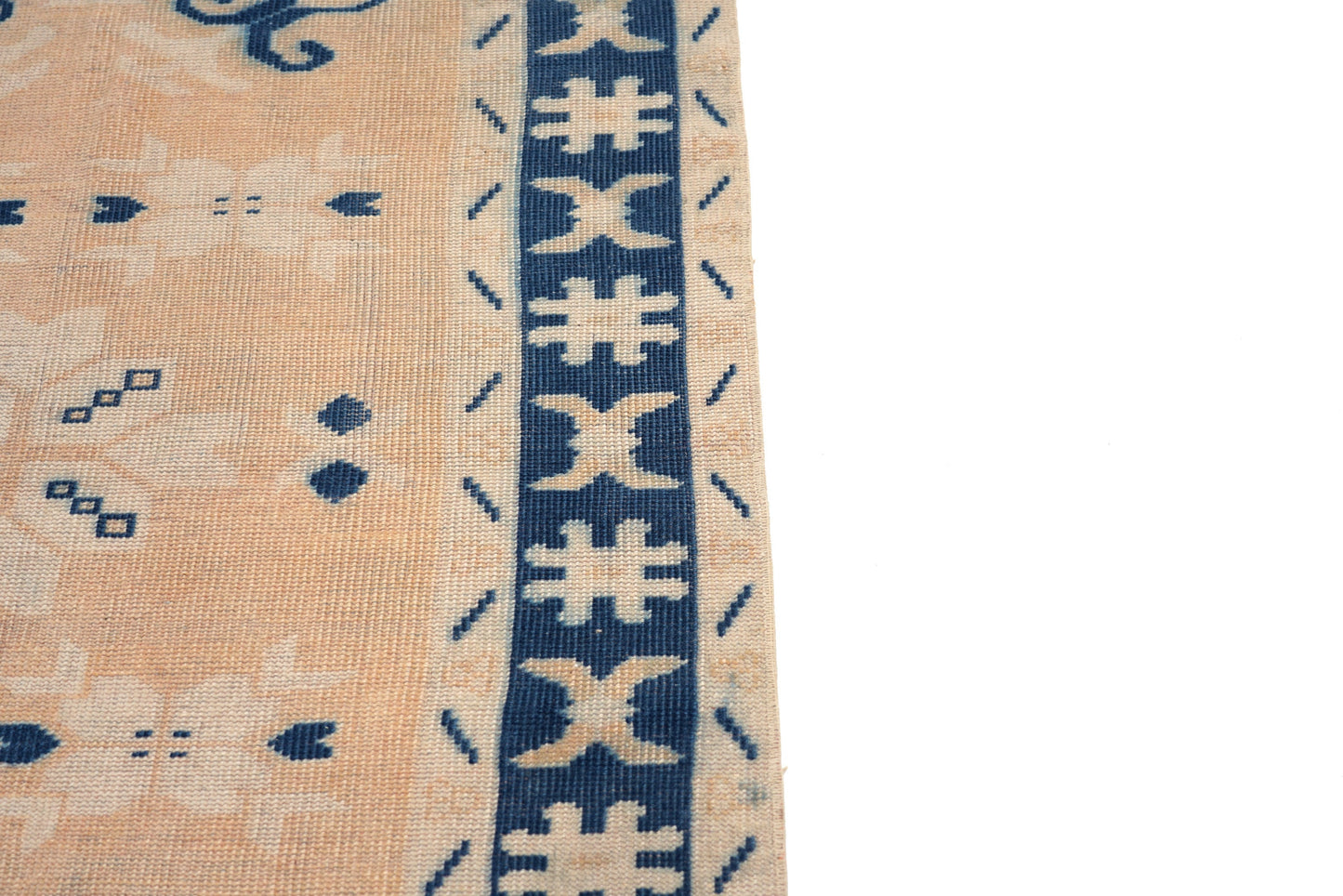 3x5 Small Turkish Rug, Oushak Rug, İndigo Blue, Orange, Rug, Oushak Rug, Boho Decor, Eclectic Rug, Nursery ,Kid Room, Floor Rug,6361