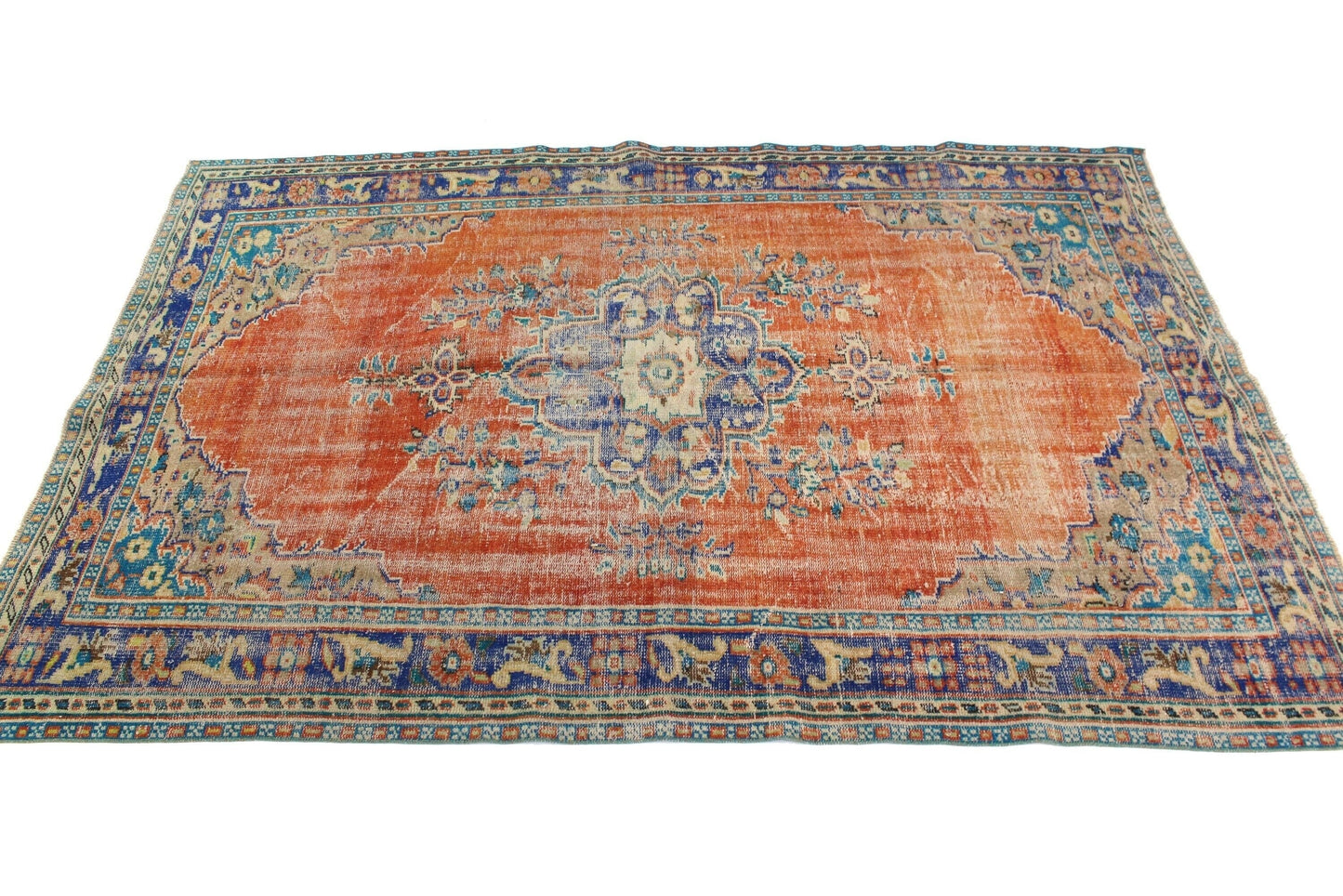 5x8 Faded Oushak Rug, Turkish Rug 5x8, Vintage Rug, Carpet Rug Area, Handmade Rug, Boho Rug, Living room Rug, 6802