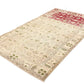 4x7 Pastel Beige Red Turkish Rug, Floral Handmade Area Carpet Rug, Oushak Vintage Rug, Entryway Rug, Bohemian Decor, Office Rug, 5934