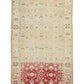 4x7 Pastel Beige Red Turkish Rug, Floral Handmade Area Carpet Rug, Oushak Vintage Rug, Entryway Rug, Bohemian Decor, Office Rug, 5934