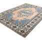 6x8 Rug,Vintage Rug Pretty, Oushak Area Turkish Rug, Carpet Rug Knotted, Living Room Rug, İndoor Turkish Rug 6x8, 6144