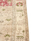4x7 Pastel Beige Red Turkish Rug, Floral Handmade Area Carpet Rug, Oushak Vintage Rug, Entryway Rug, Bohemian Decor, Office Rug, 5934