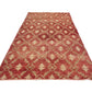 4x8 Vintage Oushak Turkish Rug, Floral Red Gold Area Handmade Carpet Rug, Bohemian rug , Living room rug, Entryway,Rug, 4048