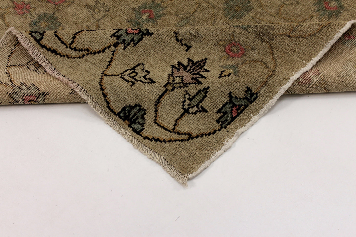 4x7 Turkish Rug Floral,3'6x7'4 ft,Vintage Rug Beauty,1970's Oushak Rug,Hand knotted Rug Area,Farmhouse Decor,Entryway Rug,Boho,5770