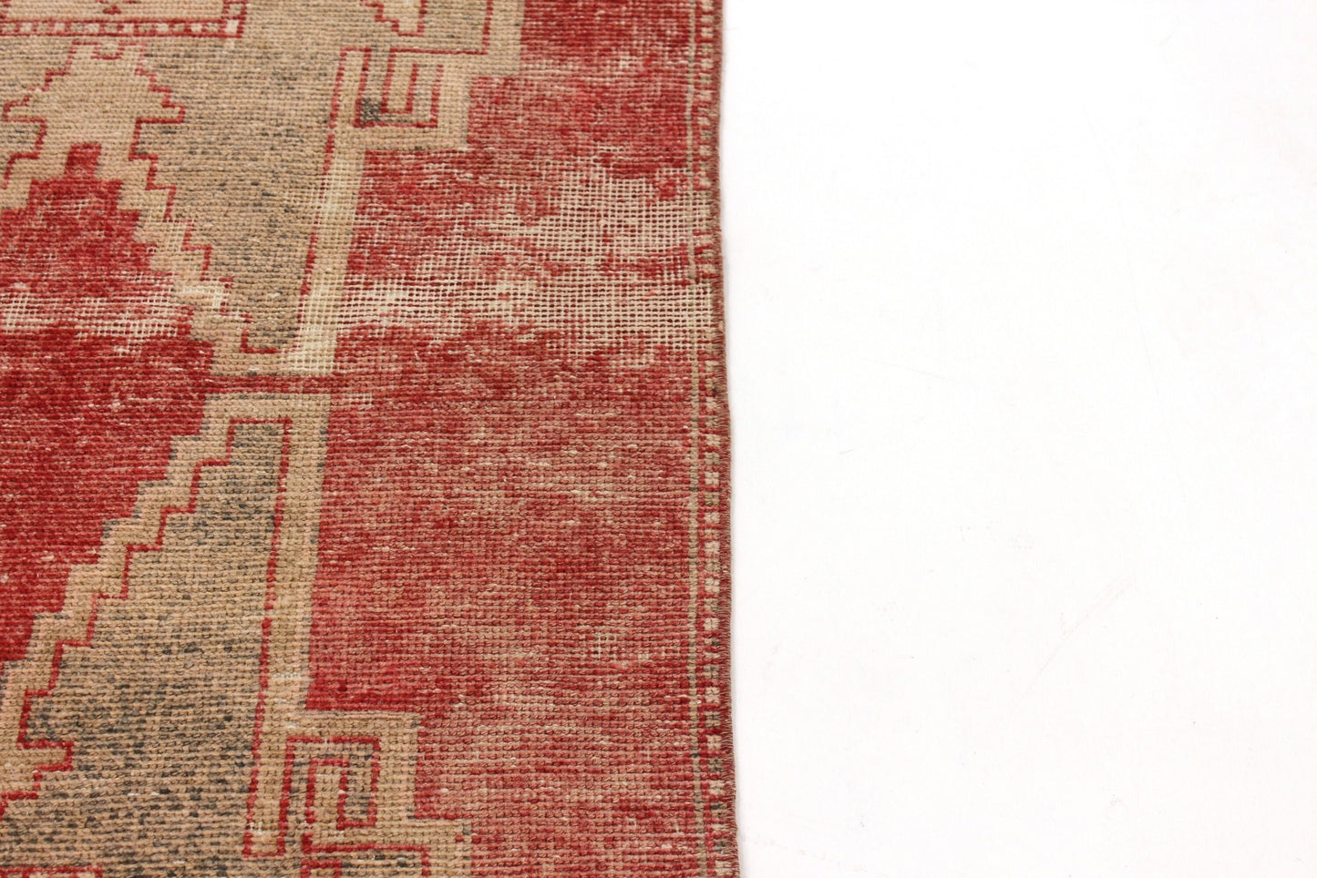 3x10 Faded Runner Rug, Oushak Runner Red, Turkish Runner Boho, Rug Runner Unique, Carpet Runner Oushak, Kitchen Hallway Rug, 4581