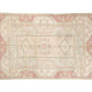 4x7 Muted Beige Pink VİNTAGE RUG, Area Handmade Pastel Geometric Carpet Rug, Coastal Tropical Rug ,Rug Bedroom,5936
