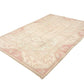 4x7 Muted Beige Pink VİNTAGE RUG, Area Handmade Pastel Geometric Carpet Rug, Coastal Tropical Rug ,Rug Bedroom,5936