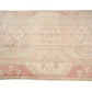 4x7 Muted Beige Pink VİNTAGE RUG, Area Handmade Pastel Geometric Carpet Rug, Coastal Tropical Rug ,Rug Bedroom,5936