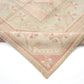 4x7 Muted Beige Pink VİNTAGE RUG, Area Handmade Pastel Geometric Carpet Rug, Coastal Tropical Rug ,Rug Bedroom,5936