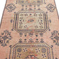 3x11 Runner Rug ,Carpet Runner ,Turkish Runner, Oushak Runner, Vintage Runner ,Hallway Rug, Kitchen Rug, Salmon Pink, Blue, Runner, 4026