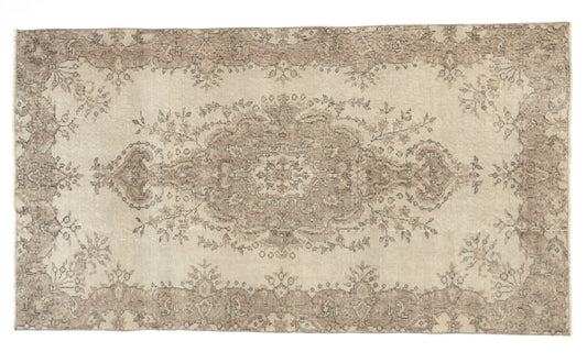 Beige Area rug, Small Vintage Rug, Turkish Oushak Rug, Handmade Rug, Carpet rug, Wool rug, Vintage Carpet, Bedroom rug, Rug 4x6, 9606