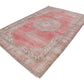Boho Red Area Vintage rug, 7x11 Turkish rug,7x11 Oushak rug ,Handmade rug, Turkish Carpet, Floor rug,8039