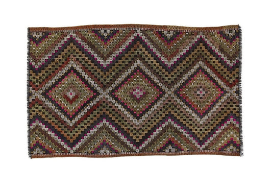 Rustic decor,Embroidery Kilim rug,Turkish rug,Vintage rug,Area rug,Anatolian kilim,Hand made rug, Living room rug,Entryway,7877