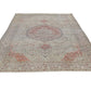 7x10 Floral Rustic Area Rug, Primitive rug, Turkish Oushak Vintage Rug, Handmade Antique Carpet rug,Entryway rug ,Office rug, 8037