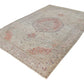 7x10 Floral Rustic Area Rug, Primitive rug, Turkish Oushak Vintage Rug, Handmade Antique Carpet rug,Entryway rug ,Office rug, 8037