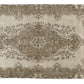Neutral Turkish Rug, Oushak Carpet rug, Beige Rug, Vintage One of a kind rug, Handmade rug, Area rug 4x7, Unique rug, Floral rug, 9614