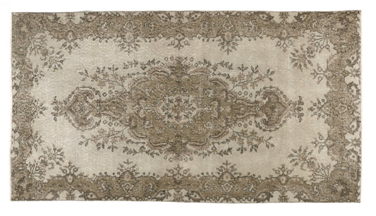 Neutral Turkish Rug, Oushak Carpet rug, Beige Rug, Vintage One of a kind rug, Handmade rug, Area rug 4x7, Unique rug, Floral rug, 9614