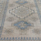 Faded Distressed Salmon Pink Turkish rug, Oushak rug, Vintage rug, Worn rug, Neutral rug 5x7, Living room rug, Nursery rug ,Anatolia,8030
