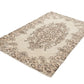 Area Rug, Antique Turkish Rug, Oushak Rug, Handmade rug, Beige Rug 4x7, Vintage Rug, One of a kind rug, Bedroom Entryway rug, Floor rug,9682