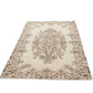 Area Rug, Antique Turkish Rug, Oushak Rug, Handmade rug, Beige Rug 4x7, Vintage Rug, One of a kind rug, Bedroom Entryway rug, Floor rug,9682