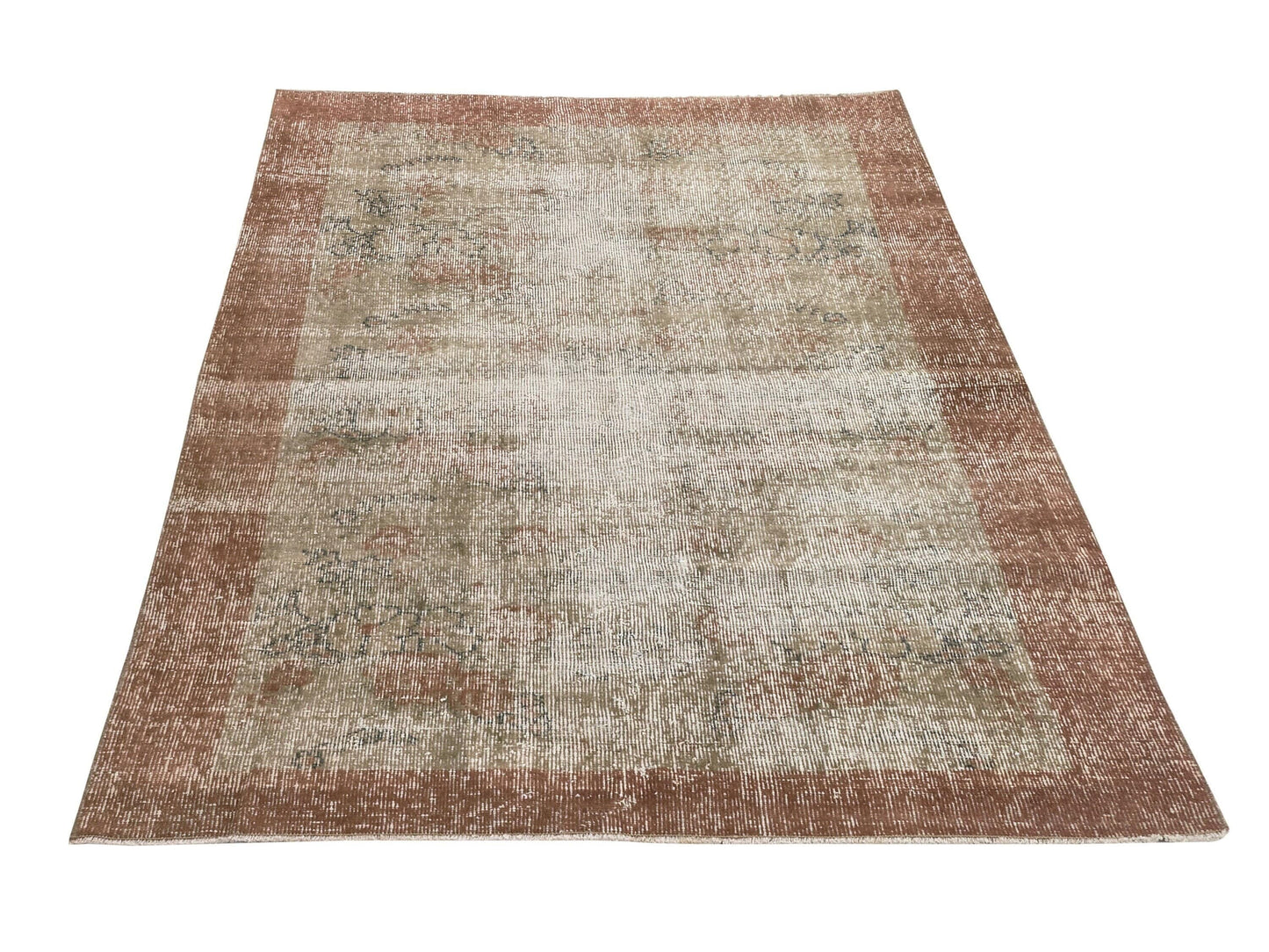 Small Oushak Rug, Vintage Rug, Turkish rug, Handmade rug, One of a kind rug, Distressed rug, Area rug 4x7, Bedroom rug, Bohemian rug, 9622
