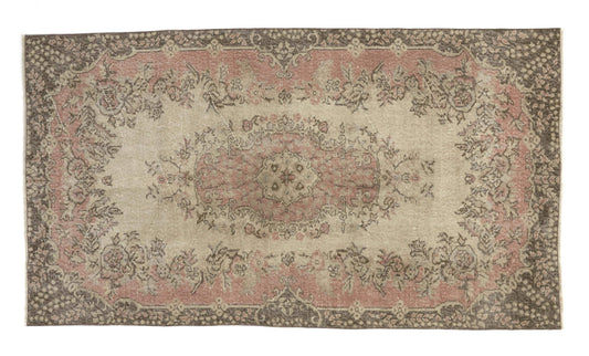 Vintage Rug Neutral, Ethnic Oushak rug, Turkish Rug 4x7, Unique rug, Handmade rug, One of a kind rug, Carpet rug, Area rug, Turkey rug, 9683