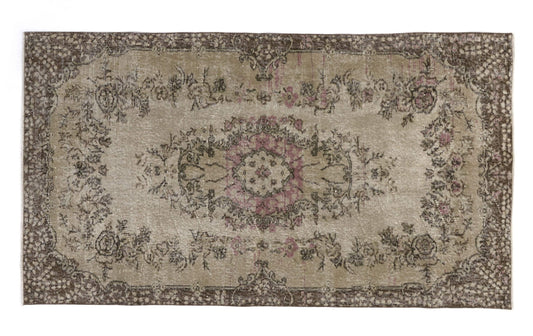 Small Oushak Vintage Turkish rug, Area rug, Carpet rug, Handmade rug, 4x7 Rug, Farmhouse decor,Nursery rug,Living room rug,Anatolia rug,9651