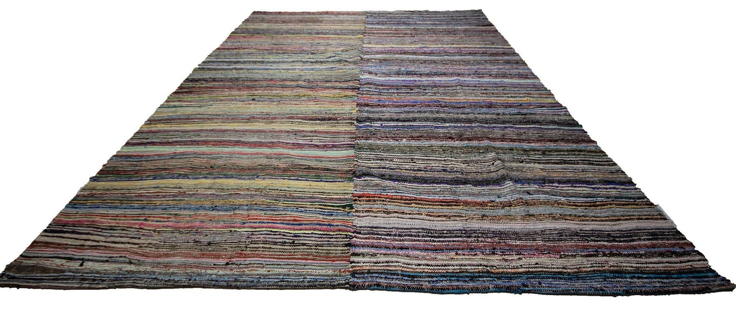 Vintage Turkish Rag Kilim Rug,10x13 , Oversized Colorful Large Kilim Rug 10x13, Turkish Vintage Kilim, Big Chaput Kilim Rug,2039
