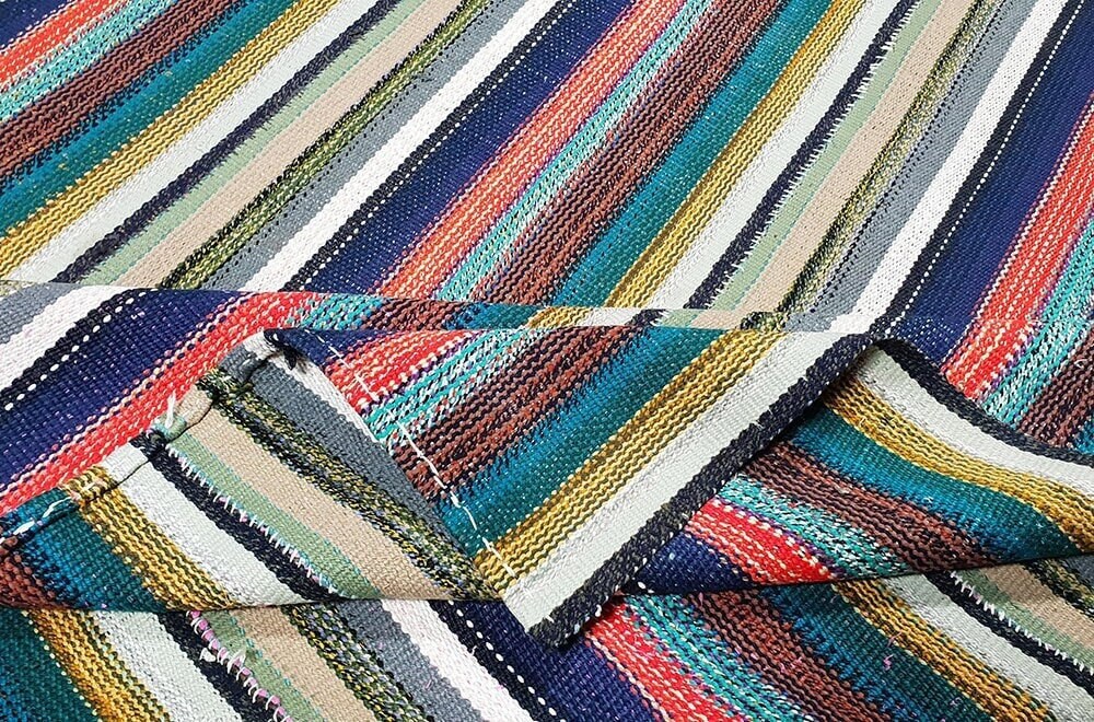 Rainbow Color Striped Rag Kilim rug, 6x10 Turkish Vintage Kilim Rug, Boho Area Chaput Kilim rug,Eclectic Decorative Rug,2651